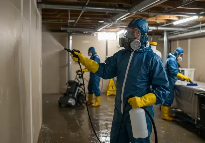 Basement Sanitization and Antimicrobial Treatment process in Clark Mills, NY